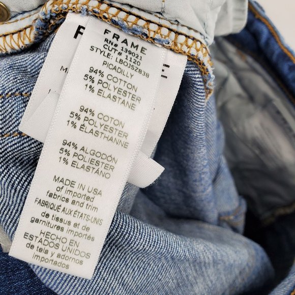 Frame Denim Le Boy Crop Zipper Hem Women's Denim Jeans Size 25 - Picture 10 of 12